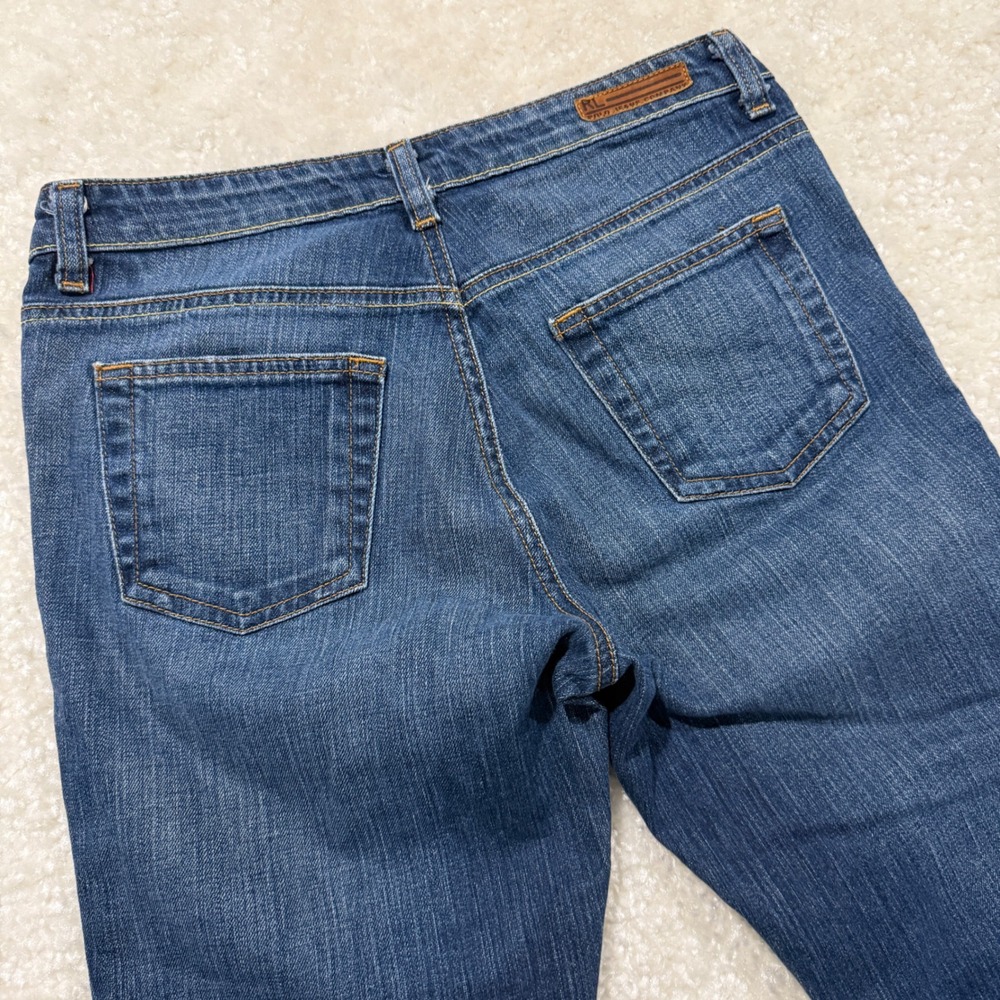 Polo Jeans Co Ralph Lauren Jeans Womens 8 Blue Stretch Kelly Low Rise Bootcut